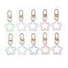 10Pcs 5 Colors Transparent Luminous Acrylic Star Pendant Decoraiton HJEW-JM02351-1