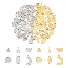 DICOSMETIC 96Pcs 6 Styles 2 Colors Stainless Steel Charms STAS-DC0015-76-1