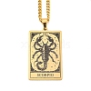 304 Stainless Steel Tarot Pendant Necklaces NJEW-A026-01G-08-1