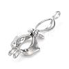 Alloy Bead Cage Pendants FIND-M012-01N-P-2