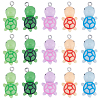 SUNNYCLUE 30Pcs 5 Colors Opaque Resin Pendants RESI-SC0002-74-1