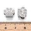Brass Micro Pave Cubic Zirconia European Beads LS-ZIRC-T002-101-5
