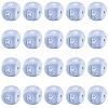 20Pcs Blue Cube Letter Silicone Beads 12x12x12mm Square Dice Alphabet Beads with 2mm Hole Spacer Loose Letter Beads for Bracelet Necklace Jewelry Making JX434R-1