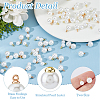 200Pcs 2 Styles ABS Plastic Imitation Pearl Pendants SACR-HS0001-02-4