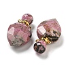 Faceted Natural Rhodonite Pendants G-A225-02G-2