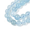 Round Natural Aquamarine Bead Strands G-F289-04-8mm-3