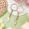 2Pcs Cat Shaped Alloy Enamel Keychains KEYC-JKC01065-2