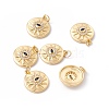 Rack Plating Brass Micro Pave Cubic Zirconia Pendants ZIRC-C040-06G-4