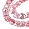 Electroplate Transparent Crackle Glass Beads Strands EGLA-Q135-02A-B07-3