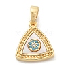 Brass Micro Pave Cubic Zirconia Pendents KK-M303-01G-09-1