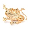 Golden Zinc Alloy with Rhinestone Brooches JEWB-B018-03G-05-2