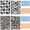 4Pcs 4 Styles Plastic Embossing Folders DIY-CP0008-86-1