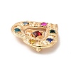 Colorful Rhinestone Double Heart Lapel Pin JEWB-P014-06G-3