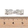 925 Sterling Silver Micro Pave Clear Cubic Zirconia Fold Over Clasps STER-P060-44P-3