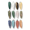 Natural & Synthetic Mixed Gemstone Pointed Pendants G-P520-03P-1