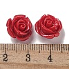 Synthetic Coral Dyed Carved Beads SHEL-I001-05D-11-3