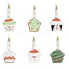 Christmas DIY Diamond Painting Keychain Kits DIAM-PW0010-67R-1