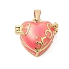 Brass Enamel Prayer Box Pendants KK-CJC0013-17G-02-1