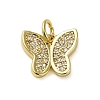 Brass Micro Pave Clear Cubic Zirconia Pendants KK-U005-01L-G-1