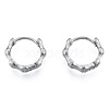 316 Surgical Stainless Steel Bamboo Stick Hoop Earrings for Men Women EJEW-N052-12-1