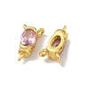Brass Pave Single Cubic Zirconia Peg Bails Pin Charms KK-D226-01G-03-2