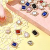 24Pcs 6 Styles Alloy Glass Pendants FIND-FS0003-20-8