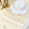 2 Yards Plastic Imitation Pearl & Polyester Beaded Trim Garland Strand OCOR-CY0004-08-4