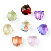 Spray Painted Transparent Glass Beads GLAA-T022-26-1