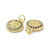 Brass Micro Pave Colorful Cubic Zirconia Pendants KK-E068-VF091-3