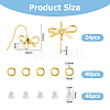 Bowknot Shape Brass Earring Hooks KK-HS0001-78G-2