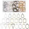 38Pcs 19 Styles Alloy Open Back Bezel Pendants FIND-FS0003-61-1