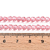 Baking Paint Transparent Glass Beads Strands DGLA-A035-T4mm-D01-4