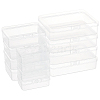 BENECREAT 12Pcs 3 Styles Transparent Plastic Storage Boxes CON-BC0007-35-1