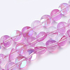 Synthetic Moonstone Beads Strands G-S283-6mm-13A-1