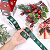 1 Roll Christmas Printed Polyester Grosgrain Ribbons OCOR-CY0002-93-3