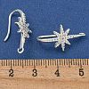 Rack Plating Brass Pave Cubic Zirconia Earring Hooks KK-O143-21S-3