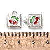 Rack Plating Alloy Enamel Pendants FIND-M038-08P-3