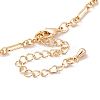 Brass Oval Link Chains Bracelets for Women BJEW-H611-01G-3