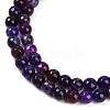 Faceted Natural Crackle Agate Beads Strands G-F447-8mm-G01-01-3