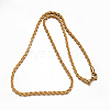 304 Stainless Steel Rope Chain Necklaces NJEW-M151-26G-2