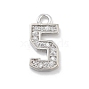 Brass Micro Pave Clear Cubic Zirconia Pendants ZIRC-I067-02F-1