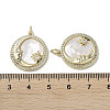 Brass Micro Pave Cubic Zirconia Pendants KK-G485-17D-G-3