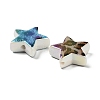 Rainbow Iridescent Printed Opaque Acrylic Beads OACR-D316-01A-01-2