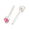 Rack Plating Brass Micro Pave Cubic Zirconia Stud Earring EJEW-C102-37P-06-2