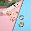 24Pcs 6 Style Alloy Enamel Pendants ENAM-SZ0001-41G-4