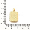 Rack Plating Brass Micro Pave Clear Cubic Zirconia Pendants with Shell KK-M309-33G-3