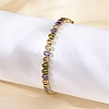 304 Stainless Steel Oval Link Chain Bracelets for Women BJEW-P348-01F-G-3