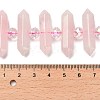 Natural Rose Quartz Double Terminated Point Beads Strands G-H069-B17-01-5