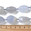 Natural Blue Chalcedony Beads Strands G-H095-A05-01-4