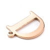 PVD Vacuum Plating  304 Stainless Steel Charms STAS-H112-D-RG-3